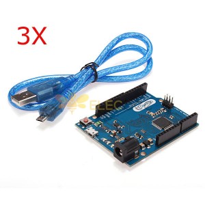 3 قطع R3 ATmega32U4 مجلس التنمية مع كابل USB