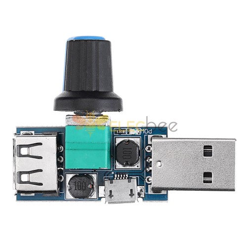 3Pcs USB Fan Speed Controller Module Reducing Noise Multi-stall Adjustment  Governor DC 4-12V