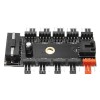 Regolatore del regolatore di velocità dell\'hub della ventola 12V 10 vie 4 pin per case del computer con cavo di collegamento PWM Ventola CPU Interfaccia dedicata Interfaccia filo PWM Presa di alimentazione IDE Foro per vite fisso