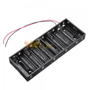 10 pezzi 10 slot AA batteria scatola supporto batteria per 10 batterie AA kit fai da te custodia