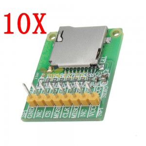 10 pièces 3.5 V/5 V Module de carte Micro SD lecteur de carte TF Interface SDIO/SPI Mini Module de carte TF