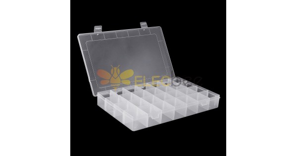 15 Grid Adjustable Electronic Components Project Storage Assortment Box  Bead Organizer Jewelry Box Plastic Storage Case