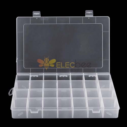 28 Grid Adjustable Electronic Components Project Storage