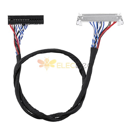 LVDS Cable 30 Pin, 1-Ch 8-Bit black Connector (Left Supply) 