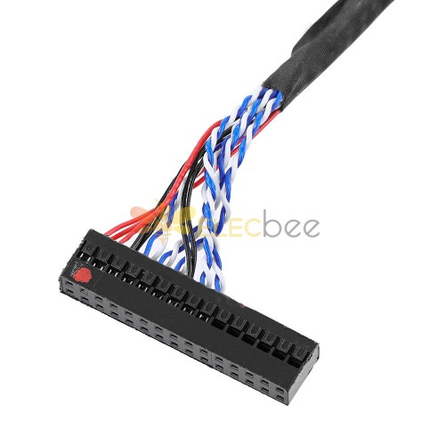 LVDS Cable 30 Pin, 1-Ch 8-Bit black Connector (Left Supply) 