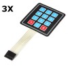 3Pcs 4 x 3 Matrix 12 Key Array Membrane Switch Keypad Keyboard