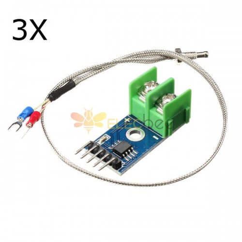 3 Stück MAX6675 Sensormodul Thermoelementkabel 1024 Grad Celsius Hochtemperatur erhältlich