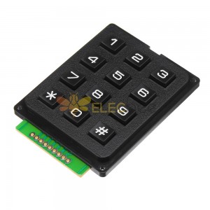 3pcs 12 Key MCU Membrane Switch Keypad 4 x 3 Matrix Array Matrix Keyboard Module para Arduino - produtos que funcionam com placas Arduino oficiais