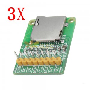 3 pièces 3.5 V/5 V Module de carte Micro SD lecteur de carte TF Interface SDIO/SPI Mini Module de carte TF