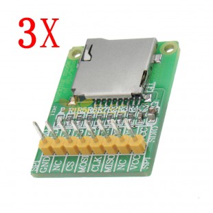 3 Stück 3,5 V / 5 V Micro-SD-Kartenmodul TF-Kartenleser SDIO / SPI-Schnittstelle Mini-TF-Kartenmodul