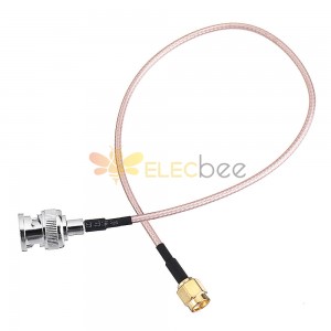 3 件 50 厘米 BNC 公头到 SMA 公头连接器 50 欧姆延长电缆长度可选