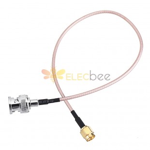 3 pièces 50cm BNC mâle à SMA connecteur mâle 50ohm longueur de câble d'extension en option
