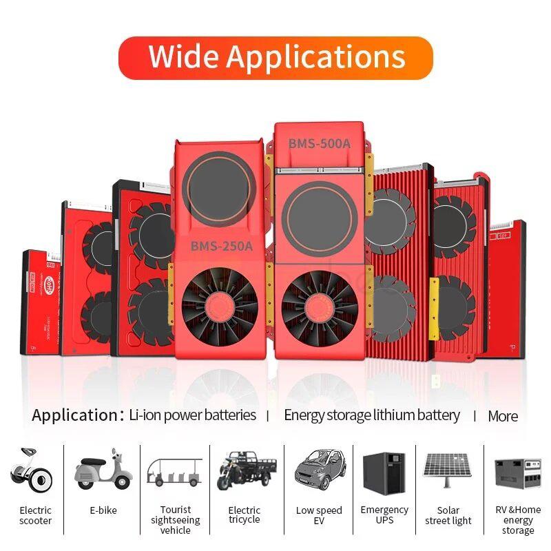 BMS 8S 24V 80A 100A 120A 18650 Smart LiFePO4 Bluetooth 485 to USB Device CAN NTC UART Togther Lion LiFePO4 LTO Batteries - 120A com UART 485 CAN