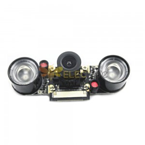 Module de caméra fisheye à vision nocturne 5MP OV5647 Carte de caméra réglable à focale 72 ° avec 850 LED IR