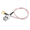 5 uds 30cm BNC macho a SMA conector macho 50ohm longitud del Cable de extensión opcional