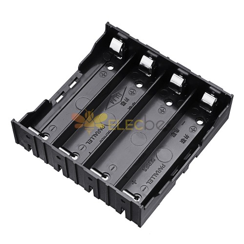 5 件 4 槽 18650 電池座塑料外殼收納盒適用於 4*3.7V 18650 鋰電池 8Pin