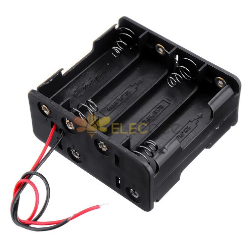 5pcs 4 Slots NO.5 Battery Holder Plastic Case Storage Box for 4*NO.5 Battery