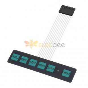 Panel de Control de botón de teclado de matriz de interruptor de membrana de pantalla de 5 uds 6 botones con luz