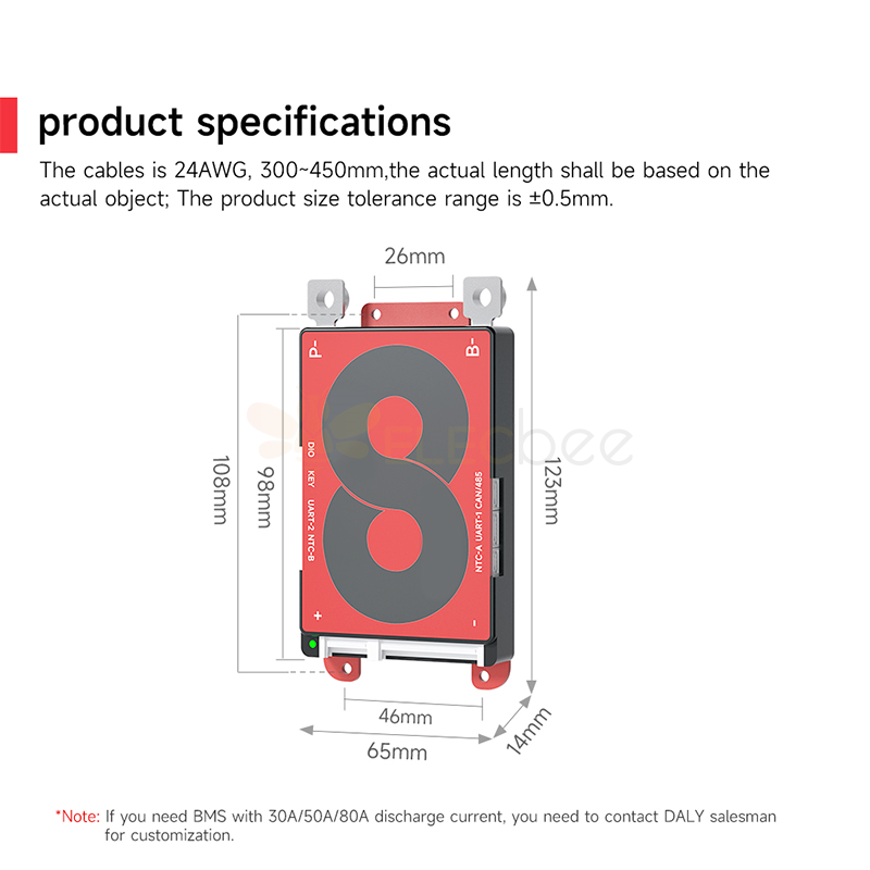 BMS Smart Board Iron Lithium Battery Protection Board with Balance+Bluetooth+RS485+CAN K-type 4~24 Series with Parallel Module LiFePO4 3.65V