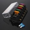 6Way Blade Fuse Box Block Holder ATO ATC Circuit Standard لساعة السيارة البحرية 12 فولت 24 فولت