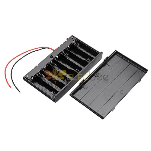 Caixa de bateria AA com 8 slots placa de suporte de bateria com interruptor para 8 baterias AA kit DIY estojo