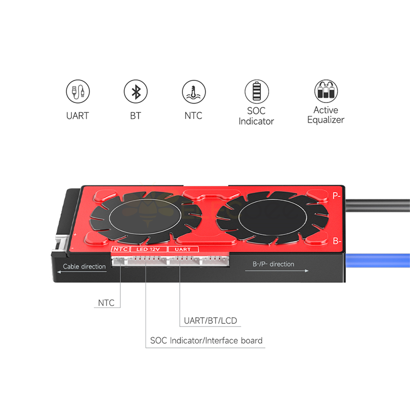 Smart Board LifePO4 4S 30-250A 4 String 12V Lithium Iron Phosphate Battery Protection Board with Bluetooth