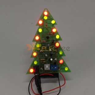 组装圣诞树 16x LED 彩灯电子 PCB 装饰树儿童礼物