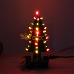 拼装圣诞树LED彩灯电子3D装饰树儿童礼物升级版