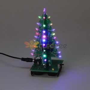 Albero di Natale assemblato RGB LED Color Light Electronic 3D Decoration Tree Regalo per bambini Versione ordinaria