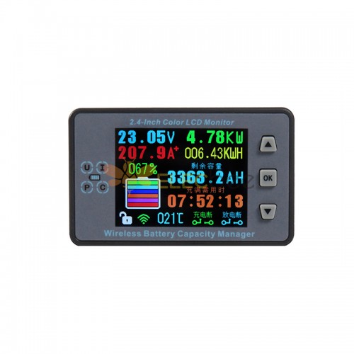 120V 300A الجهد الحالي متر 2.4 بوصة شاشة ملونة نظام إدارة البطارية اللاسلكية مقياس الجهد الكهربائي 500V/200A