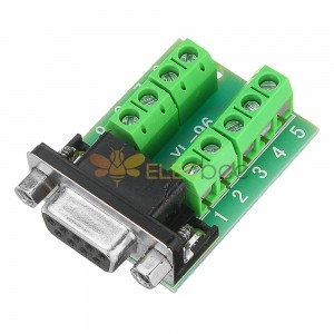 Female Head RS232 Turn Terminal Serial Port Adapter DB9 Terminal Connector