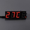 4 Digit LED Electronic Clock Temperature Light Control Version With Housing