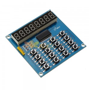 TM16383線式16キー8ビットキーボードボタンディスプレイモジュールデジタルチューブボードスキャンおよびキーLED