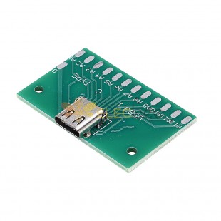 Placa de prueba hembra TYPE-C USB 3.1 con adaptador de conector hembra PCB 24P para medir la conducción actual