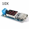 10Pcs DC-DC 4.5-40V Step Down LED Volt Meterr USB Voltage Converter Buck Module 5V/2A