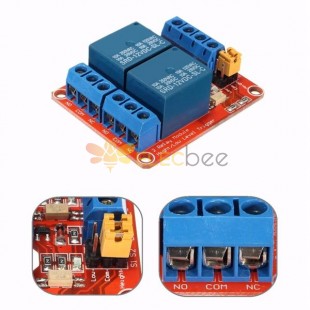 12V 2 Channel Relay Module With Optocoupler Support High Low Level Trigger