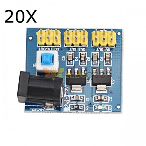 20Pcs DC-DC 12V to 3.3V/5V/12V Voltage Converter Power Supply Module Board