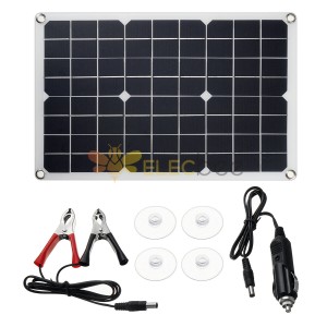 20W 18V Panel Solar Impermeable Alta Eficiencia USB Monocristalino Kit de Energía Solar Cargador Solar Portátil