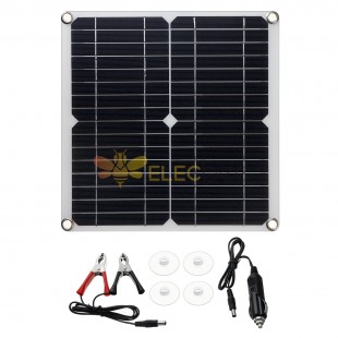 20W Solar Panel Battery Charger Monocrystalline High Conversion Rate Solar Power Kit