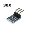 30 piezas de 5 V a 3,3 V DC-DC AMS1117 800MA módulo Buck de fuente de alimentación reductora