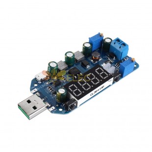 5pcs USB Boost Module 5V to 9V12V Step Up Module Adjustable Voltage Current Display Charging Router Converter without Shell