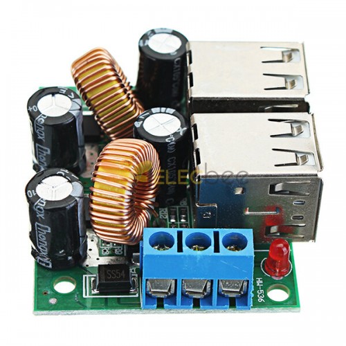 7-40V 3A Multifunction Vehicle 4 USB Interface Car Charger 36/24/12/9V To  5V 3A Buck Module Step Down Board