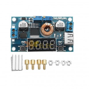 DC-DC 12V to 5V Step Down Module With USB Port Adjustable Voltage Current 3A / 5A