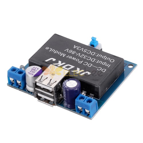 DC36-86V Electric Vehicle Battery Isolation Step Down 5V3A USB Anti-interference Regulated Power Supply Module