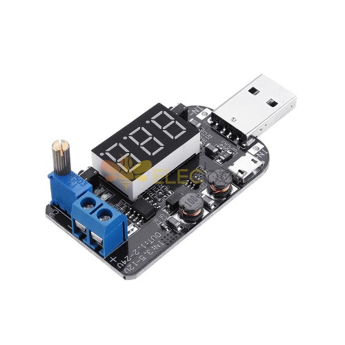 DC5V to 3.3V 9V 12V 18V 24V USB Adjustable Buck Boost Power Supply