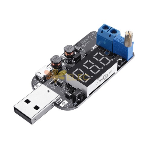 DC5V bis 3,3V 9V 12V 18V 24V USB Einstellbarer Buck Boost Netzteilmodul Spannungsregler