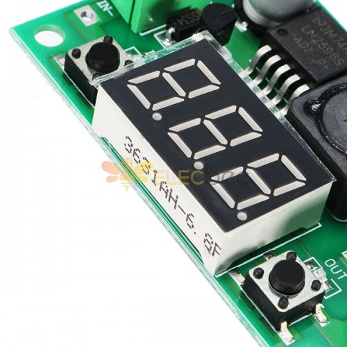 LM2596 DC-DC 4V-40V In / 1.3V to 35V Out 3A Buck Step Down Voltage  Converter Module with Voltmeter