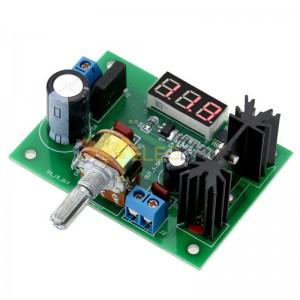 Regulador de voltaje ajustable LM317 Módulo de fuente de alimentación reductor Medidor LED