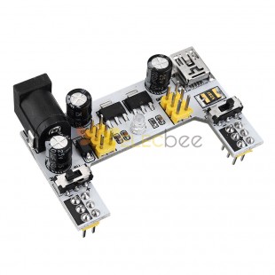 MB102 2-Kanal-3,3-V-5-V-Breadboard-Stromversorgungsmodul Weißes Breadboard-Leistungsmodul