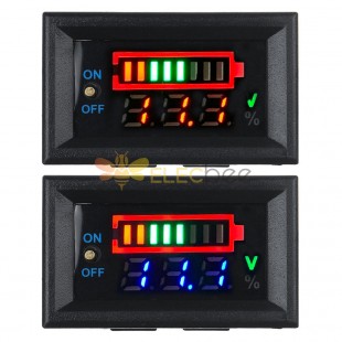 Power + Voltage Dual Display 3S Lithium Battery Detection Board Support 12V Car Battery Power Display with Switch Battery Indicator